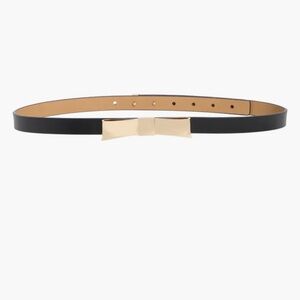 Kate Spade Black Belt with Gold Bow Accent